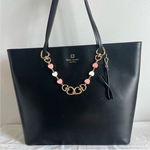 KATE SPADE Black Laptop Work Tote Perfect Cavern Poppy Staci Bag Dana Kip Harlow - Picture 3 of 12